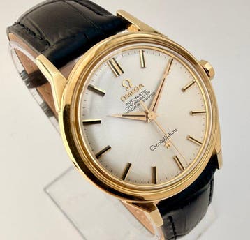 Omega - Constellation Chronometer 18K Solid Gold Dog-Leg, Sieraden, Tassen en Uiterlijk, Horloges | Heren, Nieuw