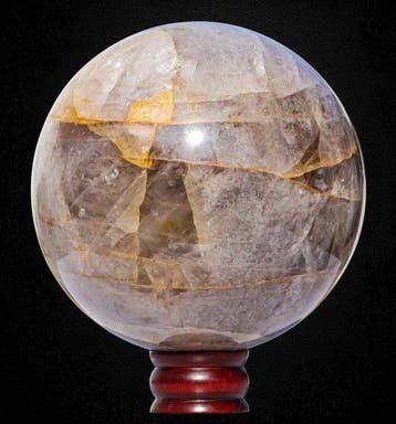 Museum-kwaliteit 9 kg rookkwarts displaybol - India - 190 mm