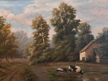 Hector Thys (1864-1915) - Village landscape