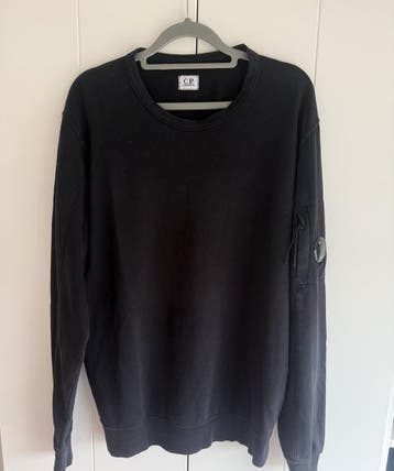 C.P. Company Light Fleece Lens Sweatshirt – Zwart – Maat L, Maat 52/54 (L), CP Company, Verzenden, Zwart