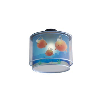 Kinder plafondlamp blauw met bulby - Harrie meets Bulby, Huis en Inrichting, Lampen | Plafondlampen, Verzenden, Nieuw