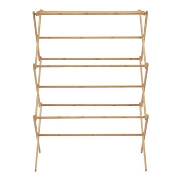 [en.casa] Droogrek Grinau inklapbaar 128x72x44 cm bamboe, Verzenden, Nieuw