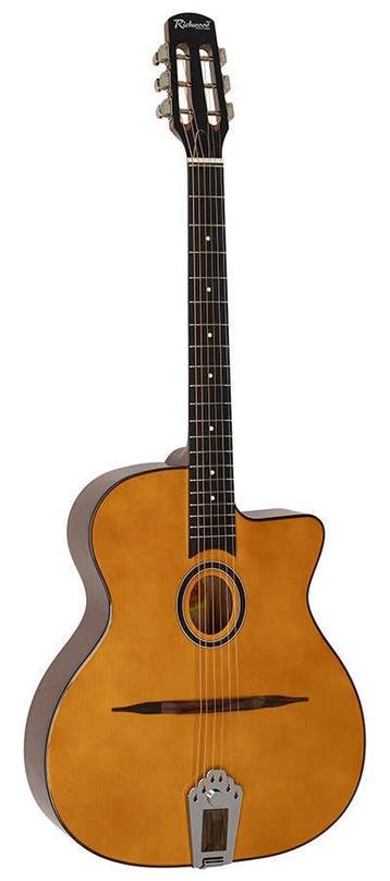 Richwood RM 70 NT Natural Hot Club Jazz Gitaar met Ovaal Gat, Ophalen of Verzenden, Nieuw, Western- of Steelstringgitaar