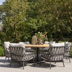 Saba Calpi low dining tuinset 7 delig 160 cm rond 4 Seasons, Ophalen of Verzenden, Nieuw
