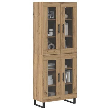 vidaXL buffetkast 2 st Artisan Eiken 69,5 x 34 x 180 cm, Minder dan 50 cm, Verzenden, Nieuw, Minder dan 100 cm