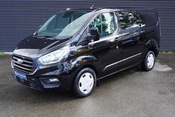 Ford Transit Custom 131pk Automaat L1H1 Trekhaak Airco Cruis, Automaat, Stof, Gebruikt, Zwart
