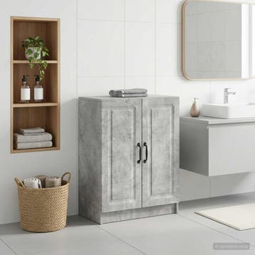 vidaXL Badkamer Opbergkast UTRECHT Betongrijs 59,5 x 31 x 77, Verzenden, Nieuw