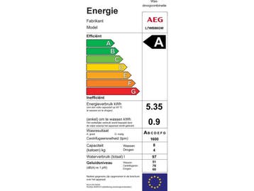 AEG L7WB86GW - Was-droogcombinatie - DualSense technologie -, Verzenden, Zo goed als nieuw
