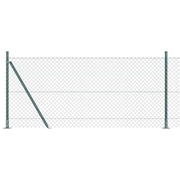 vidaXL gaashek met betonnen voetstuk 10 x 1 m PVC-Coated, Verzenden, Nieuw, IJzer