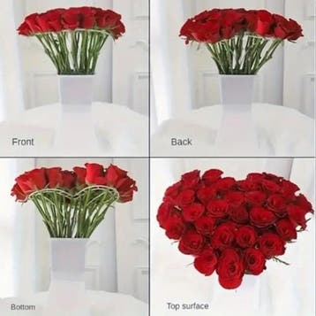 Hartframe medium voor boeket 24x26 cm 33 bloemen, Ophalen of Verzenden, Nieuw