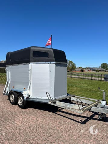 Prachtige 2 paards mentrailer! Aluminium opbouw!, Ophalen, Zo goed als nieuw, 2-paards trailer