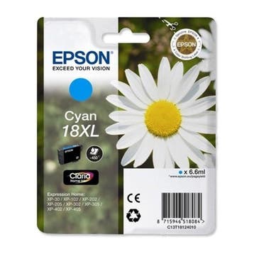 Epson 18XL (T1812) inktcartridge cyaan hoge capaciteit, Verzenden, Nieuw, Cartridge, Epson