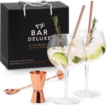 2dekans | BarDeluxe® Gin Tonic Glazen - 500ml - Gin Tonic, Ophalen of Verzenden, Zo goed als nieuw