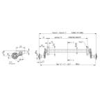 Torsie as ongeremd KNOTT - 1050 kg padmaat 1000 mm / flens, Auto diversen, Aanhangwagen-onderdelen, Ophalen of Verzenden, Nieuw