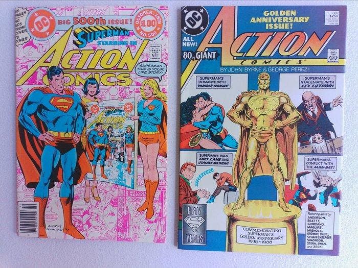 Action Comics #500, 600 - Action Comics - 2 Comic -, Boeken, Strips | Comics