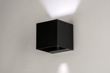 Rietveld Wandlampen - Zwart - Metaal, Aluminium, Verzenden, Nieuw
