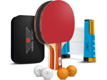 Veiling - Nibiru Sport Tafeltennis Set met Batjes, Ballen &a, Nieuw