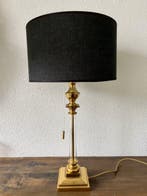 Tafellamp - Tafellamp messing met glas trekkoord - Glas,