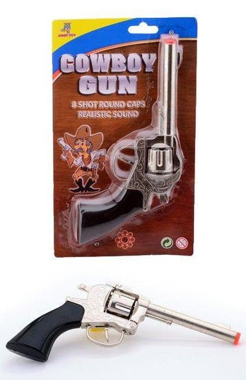 Cowboy klappertjes pistool 8 schots, Ophalen of Verzenden, Nieuw