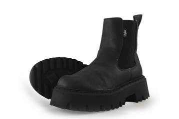 Buffalo Chelsea boots in maat 38 Zwart, Verzenden, Zwart, Overige typen, Zo goed als nieuw