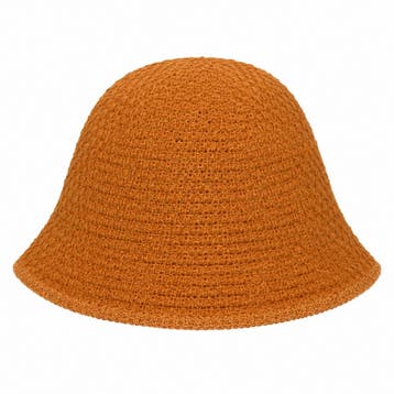 Bucket Hat Hoedje – Gebreid – Oranje, Nieuw