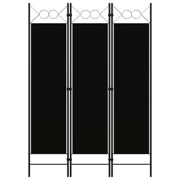vidaXL Kamerscherm met 3 panelen 120x180 cm zwart, Verzenden, Nieuw
