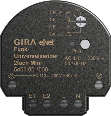 Gira ENet 2-Kanaals Mini Universeel Draadloos Zender -, Verzenden, Nieuw, Overige typen