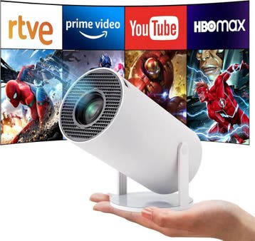 4K WiFi Beamer Wit | 34% Korting | Tweedekansje, Audio, Tv en Foto, Beamers, HD (720), LED, Ophalen of Verzenden, Zo goed als nieuw