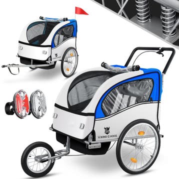 Viking Choice 2-in-1 Fietskar & Kinderwagen | Retourdeal, Vering, 20 tot 40 kg, Ophalen of Verzenden, Zo goed als nieuw