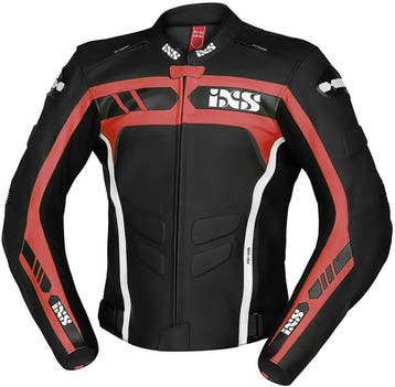 IXS Sport RS-600 1.0 Zwart Rood Wit Leren Motorjas, Motoren, Kleding | Motorkleding, Nieuw met kaartje, Jas | leer, IXS, Heren