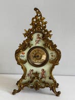 Pendule Rococo Messing, Porselein - 1880-1920 - Sèvres