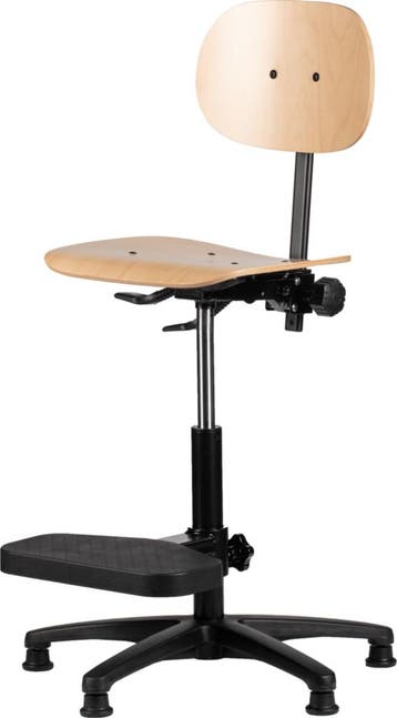 Werkstoel Loketstoel Instelbaar 54-80cm Hout, Ophalen of Verzenden, Nieuw