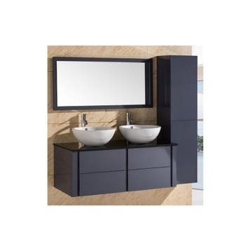 Badkamermeubel Cleopatra Antracito 120 CM + Kolomkast, Ophalen of Verzenden, Nieuw