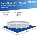 Grondzeil zwembad - Scheurbestendig - 396x396 cm - Blauw - T, Tuin en Terras, Verzenden, Zo goed als nieuw