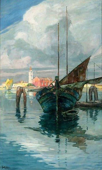 E. Scattolini (active in Venice in the early XX) - Fishing