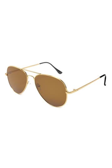 Zonnebril Avator Heren Goud Montuur Bruine Glazen Gouden Pil, Ophalen of Verzenden, Nieuw, Bruin