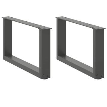 vidaXL Salontafelpoten 2 st U-vormig 60x(30-31) cm staal, Verzenden, Nieuw