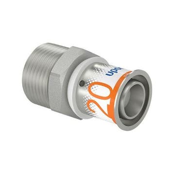 Uponor S-Press Plus perskoppeling 3/4 buitendraad x Ø20 pun, Verzenden, Nieuw