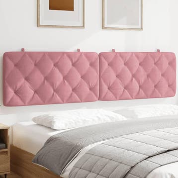 vidaXL Hoofdbordkussen 200 cm fluweel roze, Verzenden, Nieuw, Stof