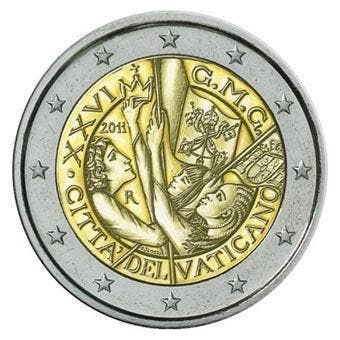 Vaticaan 2 Euro Wereldjongerendag 2011, Postzegels en Munten, Verzenden