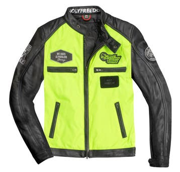 HolyFreedom Zero Vision Zwart Geel Leren Motorjas, Jas | leer, HolyFreedom, Nieuw met kaartje, Heren