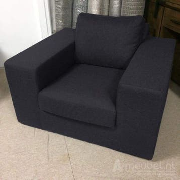 Fauteuil Lelystad - fauteuils - Antraciet, Nieuw, Stof