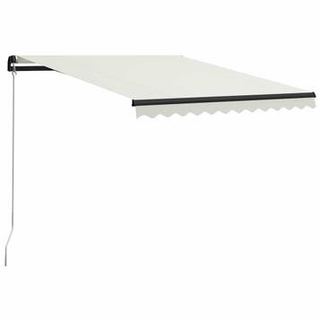 vidaXL Luifel handmatig uittrekbaar 300x250 cm crème, Verzenden, Nieuw