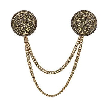 Fako Bijoux - Vestsluiting - Vestclip - Schild Met Ketting -, Verzenden, Nieuw
