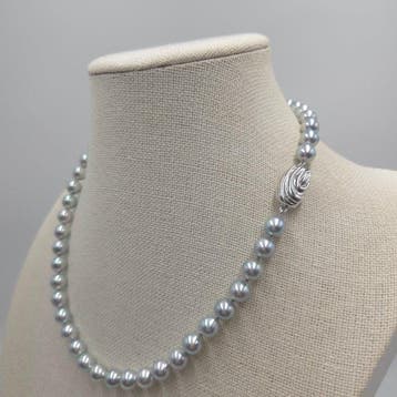 Zonder minimumprijs - Halsketting Zilver Parel - Akoya Pearl, Nieuw