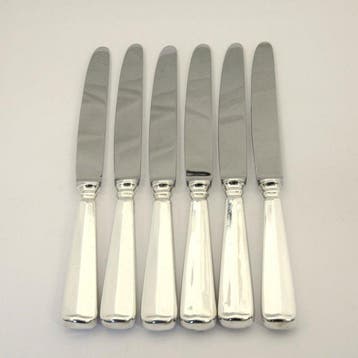 Set identieke dessertmessen - PUUR/FIJN zilver - ZELDZAAM -