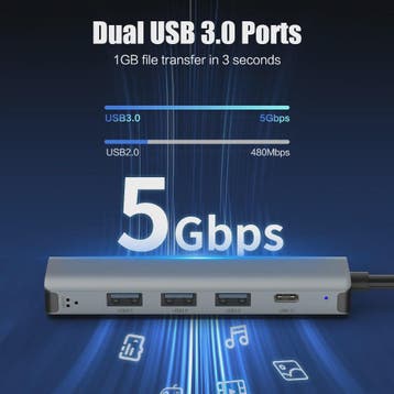 USB-C Hub met Gigabit Ethernet & 3x USB 3.0 Poorten - Alumin, Verzenden, Nieuw