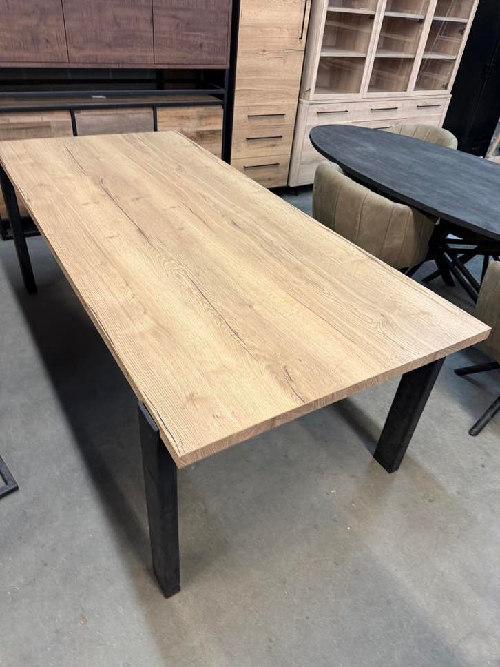Eettafel krasvrij, kleur natur, Huis en Inrichting, Tafels | Eettafels, Nieuw, Metaal, Overige materialen