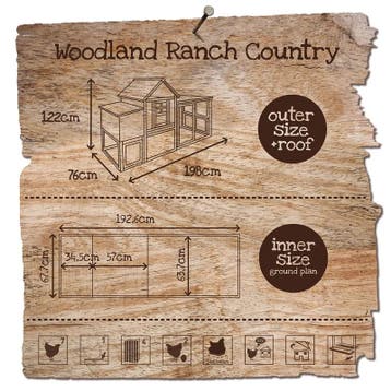 Kippenhok Duvo+ Woodland Ranch Country – Zeer Ruim Kippen., Verzenden, Nieuw, Kippenhok of Kippenren
