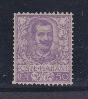 Koninkrijk Italië 1901 - VEIII Floreale 50c uitstekende, Gestempeld